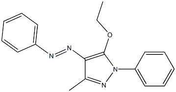 5-Ethoxy-3-methyl-4-(phenylazo)-1-phenyl-1H-pyrazole 结构式