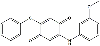 2-(Phenylthio)-5-[(3-methoxyphenyl)amino]-2,5-cyclohexadiene-1,4-dione 结构式