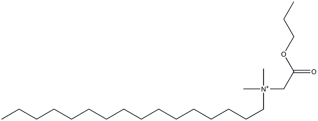 N,N-Dimethyl-N-(propoxycarbonylmethyl)-1-hexadecanaminium 结构式