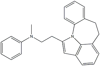 6,7-Dihydro-N-methyl-N-(phenyl)-indolo[1,7-ab][1]benzazepine-1-ethanamine 结构式