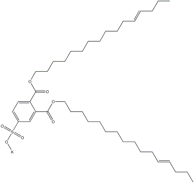 4-(Potassiosulfo)phthalic acid di(12-hexadecenyl) ester 结构式