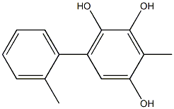 3-Methyl-6-(2-methylphenyl)benzene-1,2,4-triol 结构式