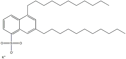 5,7-Diundecyl-1-naphthalenesulfonic acid potassium salt 结构式