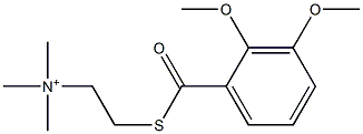 [2-[(2,3-Dimethoxybenzoyl)thio]ethyl]trimethylaminium 结构式