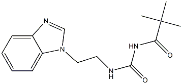 1-[2-(1H-Benzimidazol-1-yl)ethyl]-3-(2,2-dimethylpropionyl)urea 结构式