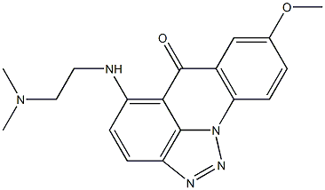 5-[2-Dimethylaminoethylamino]-8-methoxy-6H-[1,2,3]triazolo[4,5,1-de]acridin-6-one 结构式