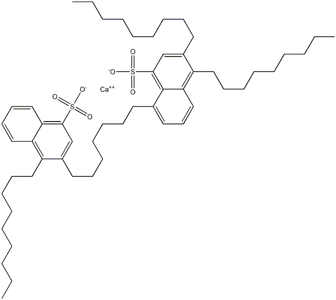 Bis(3,4-dinonyl-1-naphthalenesulfonic acid)calcium salt 结构式