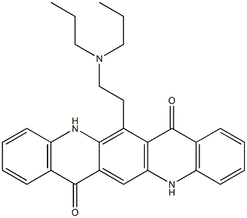 6-[2-(Dipropylamino)ethyl]-5,12-dihydroquino[2,3-b]acridine-7,14-dione 结构式