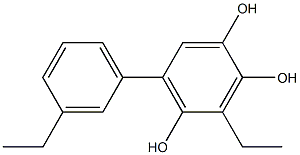 3-Ethyl-5-(3-ethylphenyl)benzene-1,2,4-triol 结构式