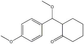 2-[Methoxy(4-methoxyphenyl)methyl]cyclohexanone 结构式