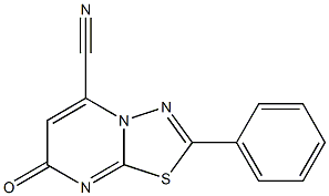 2-Phenyl-7-oxo-7H-1,3,4-thiadiazolo[3,2-a]pyrimidine-5-carbonitrile 结构式