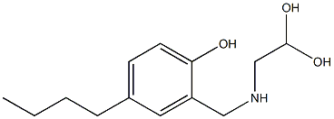 2-[(2,2-Dihydroxyethyl)aminomethyl]-4-butylphenol 结构式