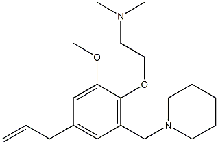 1-[3-Allyl-6-[2-(dimethylamino)ethoxy]-5-methoxybenzyl]piperidine 结构式
