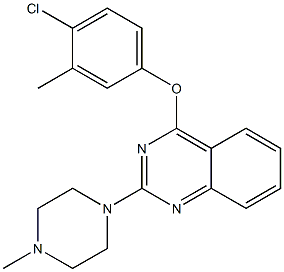 2-[4-Methyl-1-piperazinyl]-4-(4-chloro-3-methylphenoxy)quinazoline 结构式