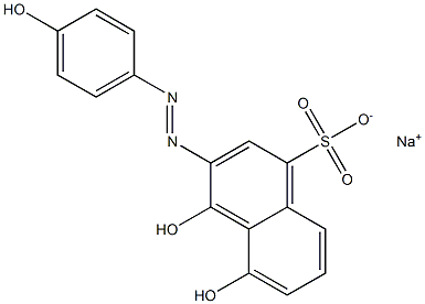 4,5-Dihydroxy-3-[(4-hydroxyphenyl)azo]naphthalene-1-sulfonic acid sodium salt 结构式