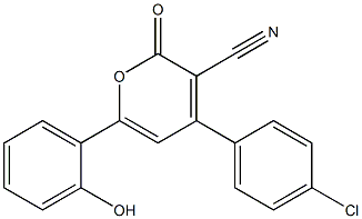 6-(2-Hydroxyphenyl)-4-(4-chlorophenyl)-2-oxo-2H-pyran-3-carbonitrile 结构式