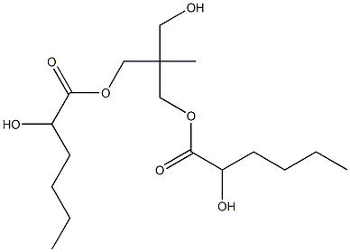 Bis(2-hydroxyhexanoic acid)2-(hydroxymethyl)-2-methyl-1,3-propanediyl ester 结构式
