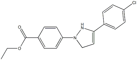 4-[3-(4-Chlorophenyl)-3-pyrazolin-1-yl]benzoic acid ethyl ester 结构式