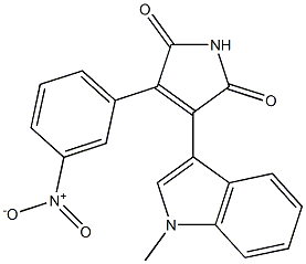 3-(1-Methyl-1H-indol-3-yl)-4-(3-nitrophenyl)-1H-pyrrole-2,5-dione 结构式