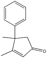 4-Phenyl-3,4-dimethyl-2-cyclopenten-1-one 结构式