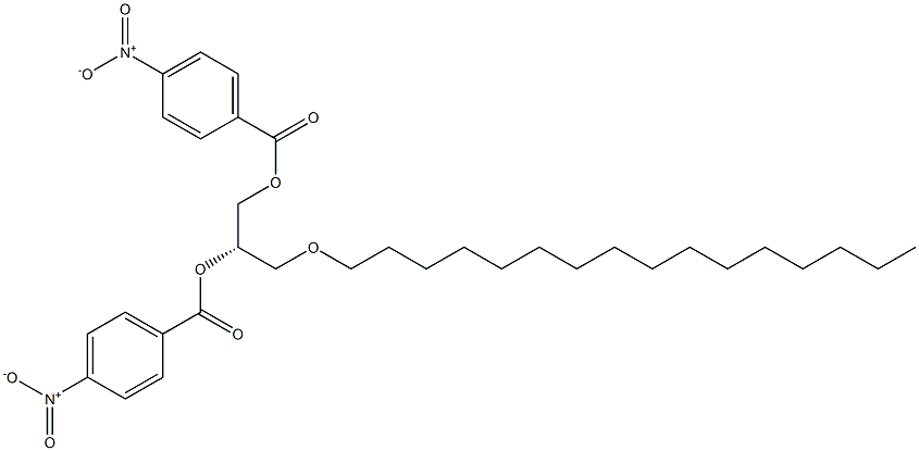 [S,(+)]-3-O-Hexadecyl-1-O,2-O-bis(p-nitrobenzoyl)-L-glycerol 结构式