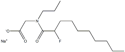 N-(2-Fluorodecanoyl)-N-propylglycine sodium salt 结构式