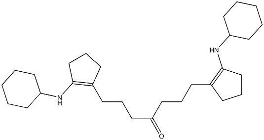 [2-(Cyclohexylamino)-1-cyclopentenyl]propyl ketone 结构式