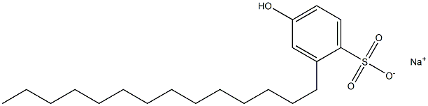 4-Hydroxy-2-tetradecylbenzenesulfonic acid sodium salt 结构式