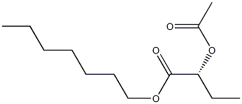 [R,(+)]-2-Acetyloxybutyric acid heptyl ester 结构式