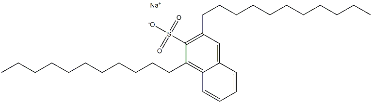 1,3-Diundecyl-2-naphthalenesulfonic acid sodium salt 结构式