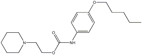 1-[2-[[(4-(Pentyloxy)phenyl)amino]carbonyloxy]ethyl]piperidine 结构式