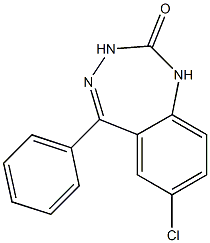 5-Phenyl-7-chloro-1H-1,3,4-benzotriazepin-2(3H)-one 结构式