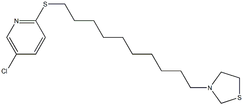 5-Chloro-2-[[10-(3-thiazolidinyl)decyl]thio]pyridine 结构式