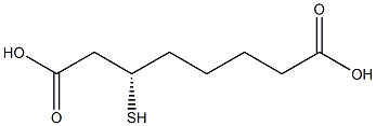 [S,(+)]-3-Mercaptooctanedioic acid 结构式