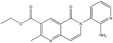 5,6-Dihydro-2-methyl-5-oxo-6-(2-amino-3-pyridyl)-1,6-naphthyridine-3-carboxylic acid ethyl ester 结构式
