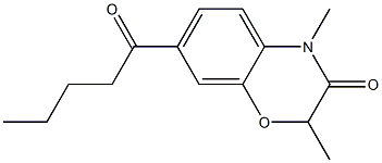 2,4-Dimethyl-7-pentanoyl-4H-1,4-benzoxazin-3(2H)-one 结构式