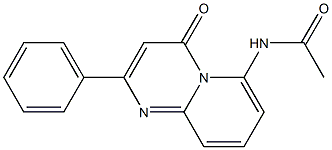 6-Acetylamino-2-phenyl-4H-pyrido[1,2-a]pyrimidin-4-one 结构式