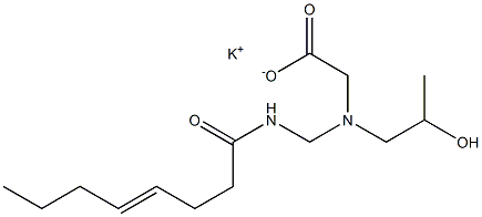 N-(2-Hydroxypropyl)-N-(4-octenoylaminomethyl)glycine potassium salt 结构式