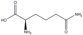 [R,(-)]-2-Amino-5-carbamoylvaleric acid 结构式