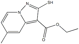 2-Mercapto-5-methylpyrazolo[1,5-a]pyridine-3-carboxylic acid ethyl ester 结构式