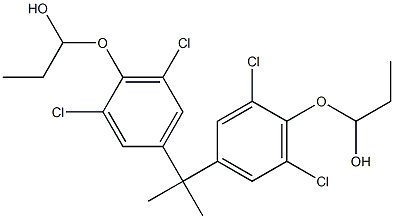 2,2-Bis[3,5-dichloro-4-(1-hydroxypropoxy)phenyl]propane 结构式