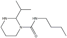 2-Isopropyl-3-(butylcarbamoyl)hexahydropyrimidine 结构式