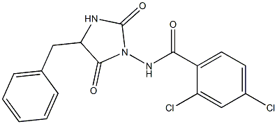 3-(2,4-Dichlorobenzoylamino)-5-benzylimidazolidine-2,4-dione 结构式