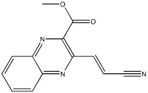 3-[(E)-2-Cyanovinyl]quinoxaline-2-carboxylic acid methyl ester 结构式