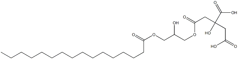 Citric acid dihydrogen 1-(2-hydroxy-3-palmitoyloxypropyl) ester 结构式