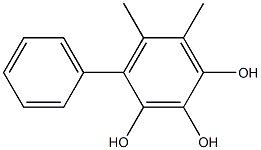 4-Phenyl-5,6-dimethylbenzene-1,2,3-triol 结构式