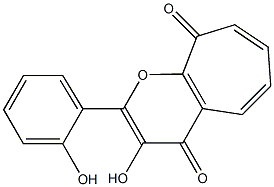 2-(2-Hydroxyphenyl)-3-hydroxycyclohepta[b]pyran-4,9-dione 结构式