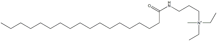 N,N-Diethyl-N-methyl-3-(1-oxooctadecylamino)-1-propanaminium 结构式