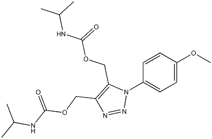 1-(4-Methoxyphenyl)-1H-1,2,3-triazole-4,5-dimethanol bis(N-isopropylcarbamate) 结构式