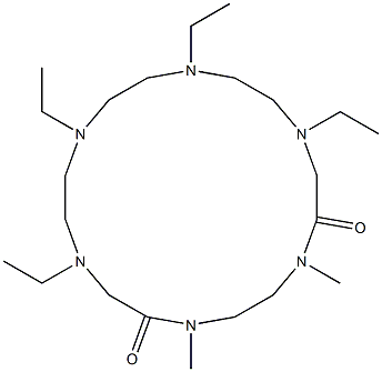 2,5-Dimethyl-8,11,14,17-tetraethyl-2,5,8,11,14,17-hexaazacyclooctadecane-1,6-dione 结构式
